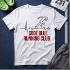 Code Blue Running Club T-Shirt — Medical Runner Heartbeat Tee